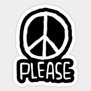 Peace Sign, Peace Please, No War, Antiwar Sticker